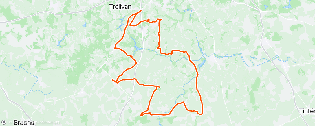 Map of the activity, Sortie vélo le matin