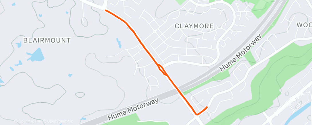 Map of the activity, Morning Run