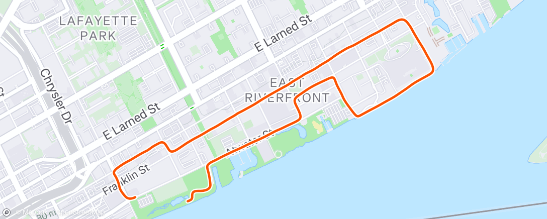 Map of the activity, Morning Run