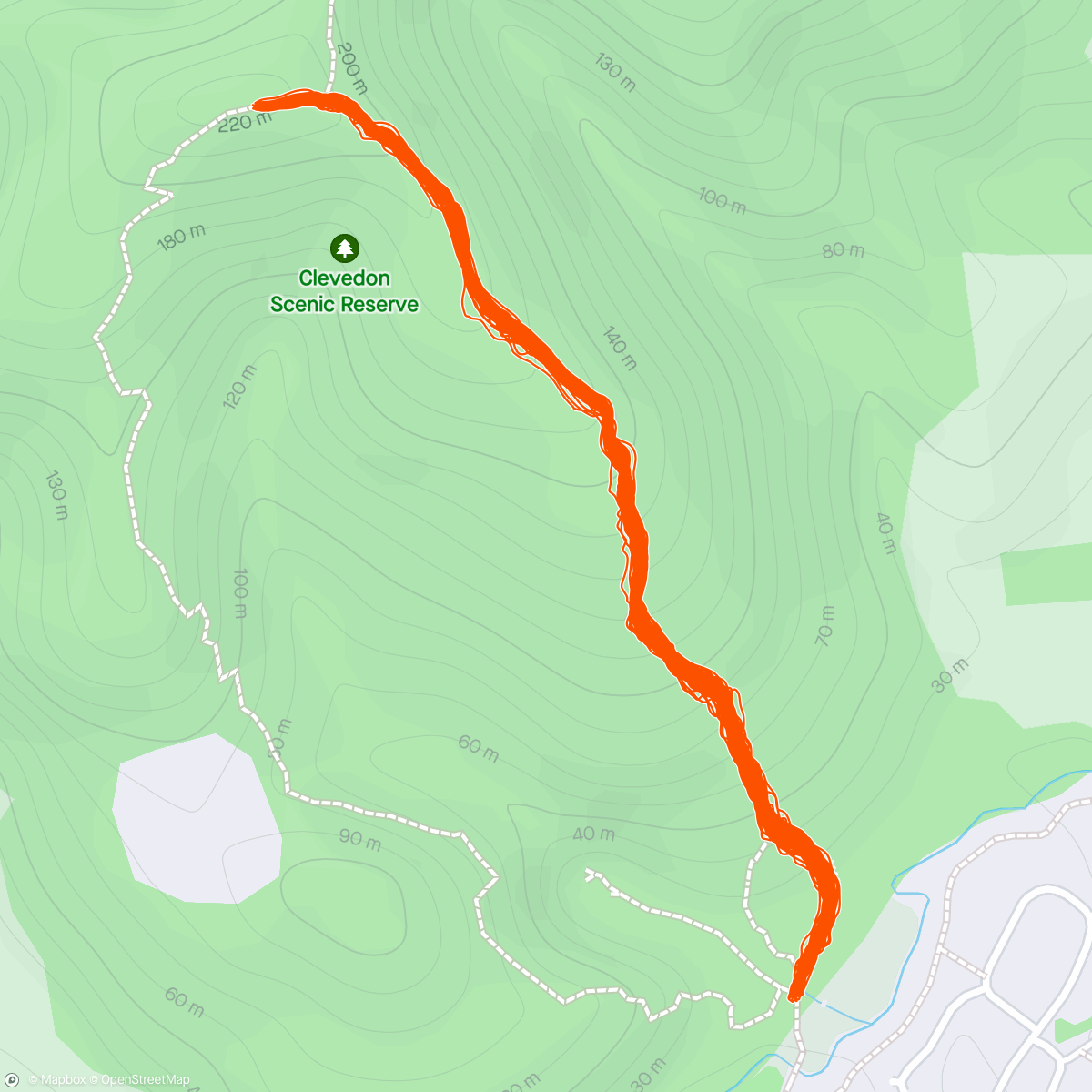 Map of the activity, Everesting