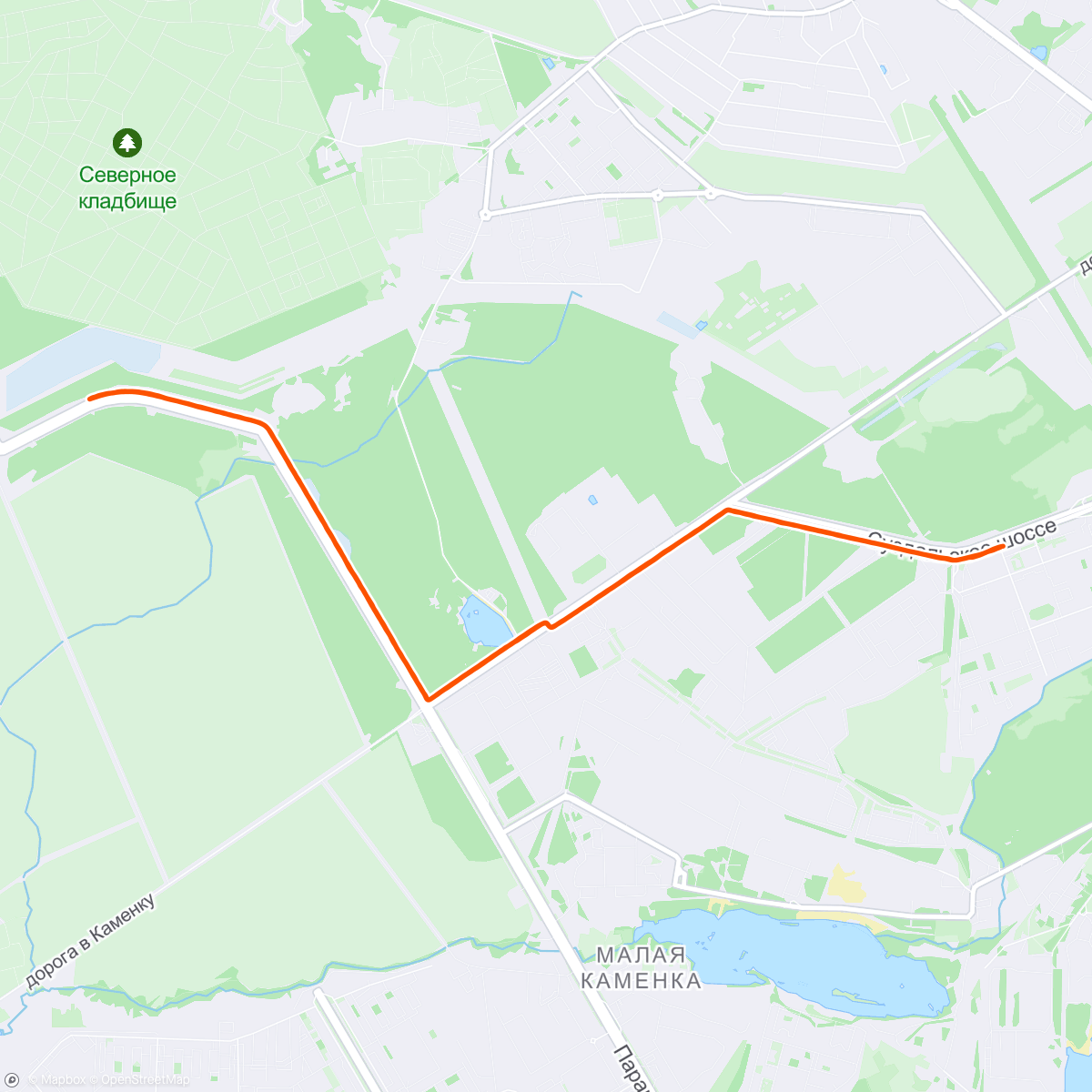 Map of the activity, 10 км в зеленой
