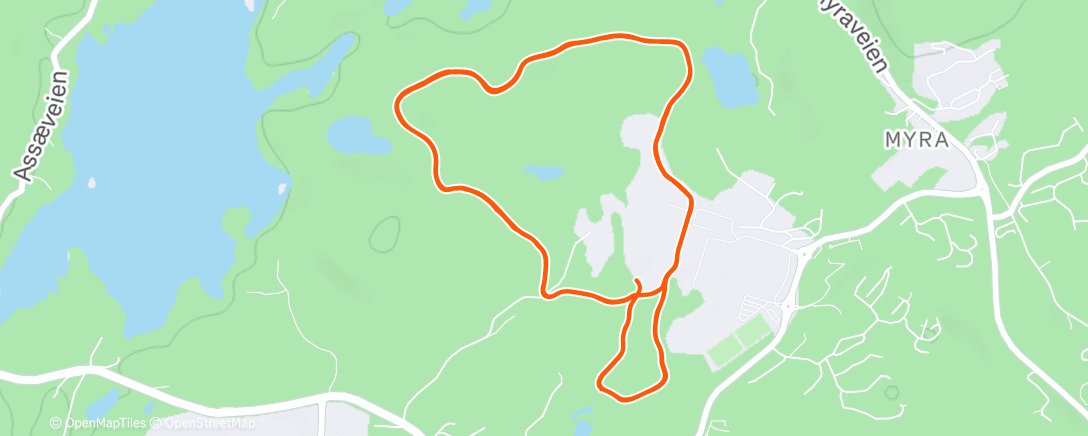 Map of the activity, Lunch Workout