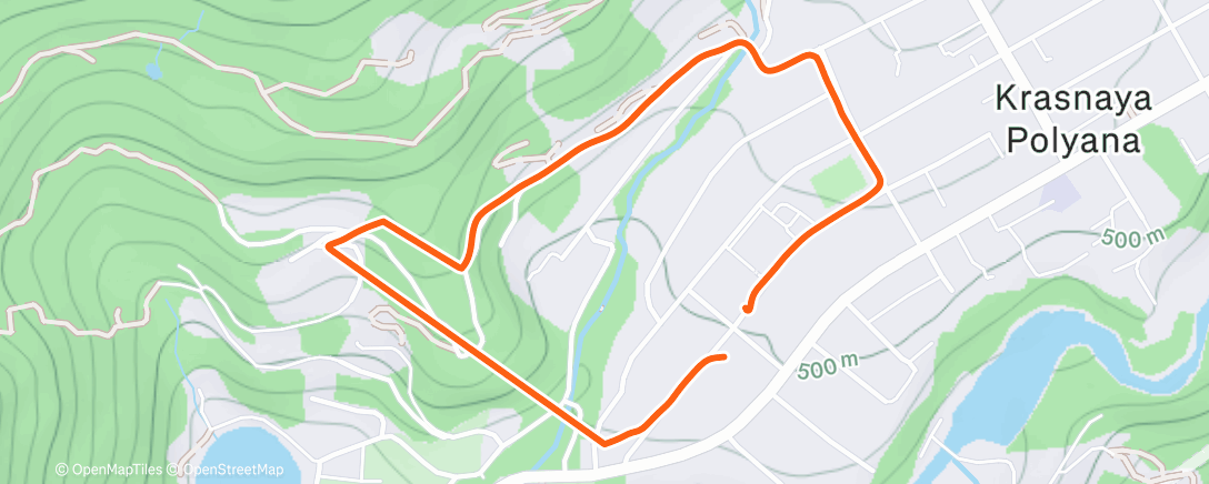 Map of the activity, Дневная прогулка