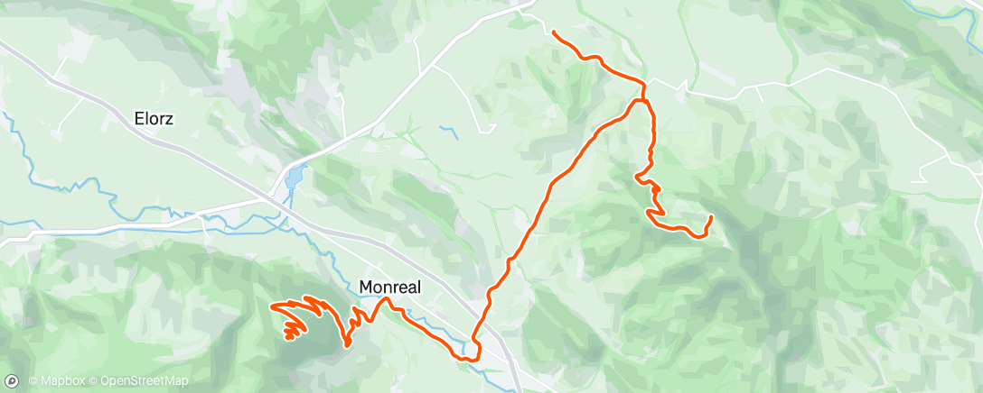 Map of the activity, Bicicleta de montaña matutina