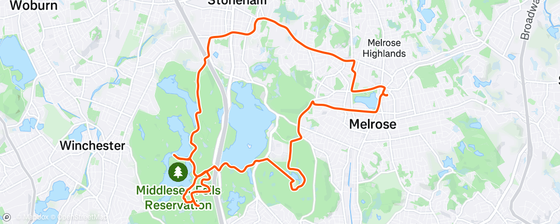 Map of the activity, Lunch Ride