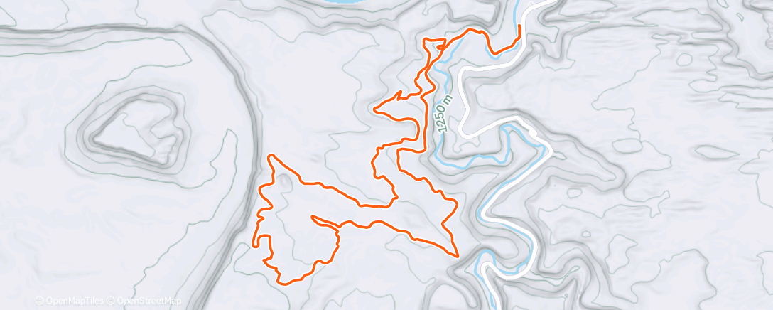 Map of the activity, Lunch Mountain Bike Ride