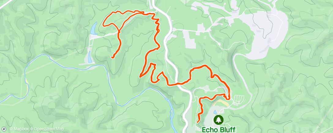 Mapa da atividade, Bluffs Trail Half Marathon
