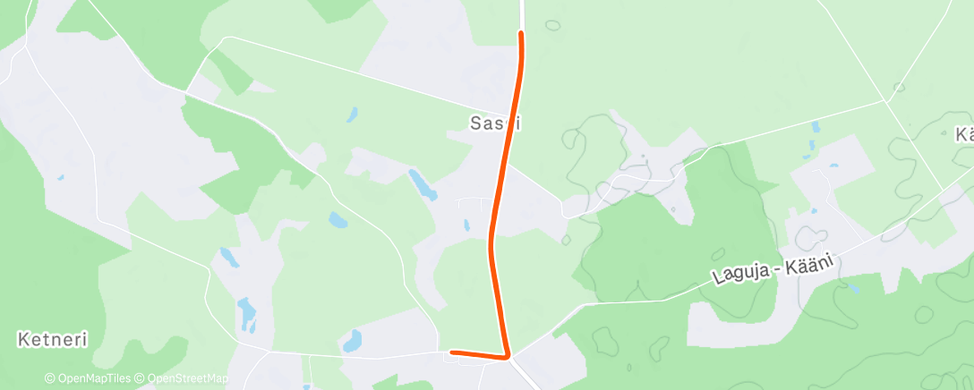 Map of the activity, Evening Run