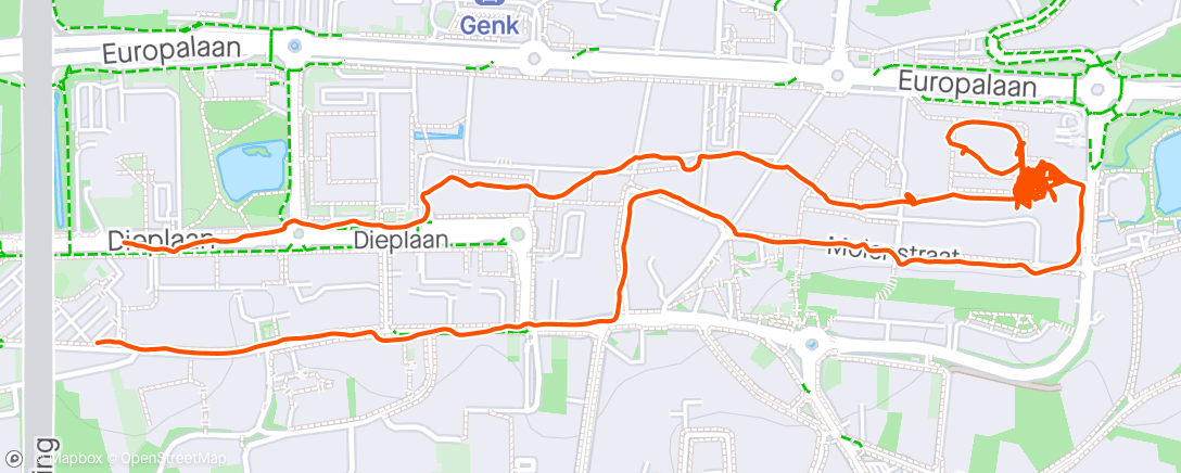 Map of the activity, Genk