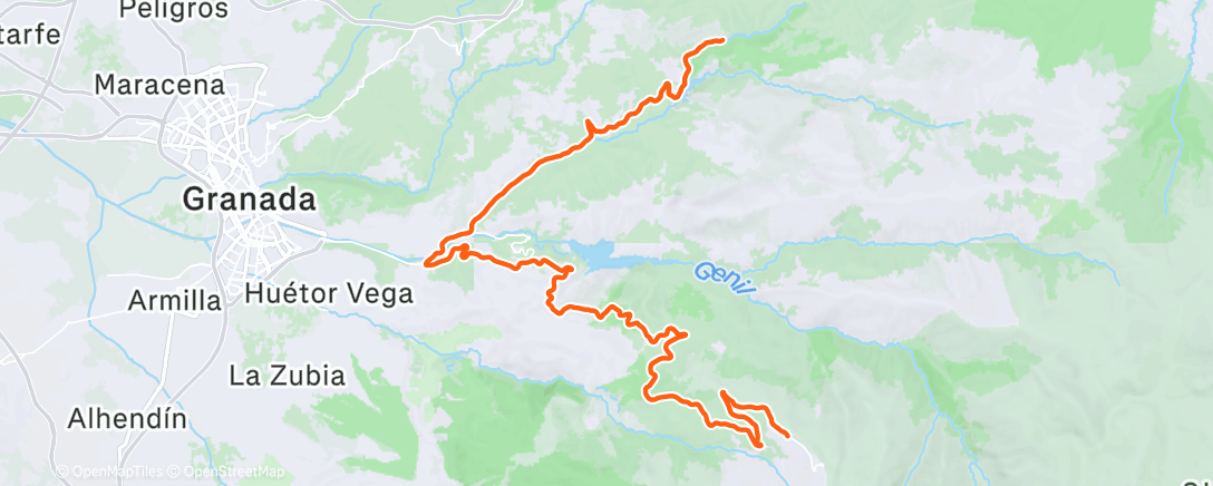 Map of the activity, Afternoon Ride