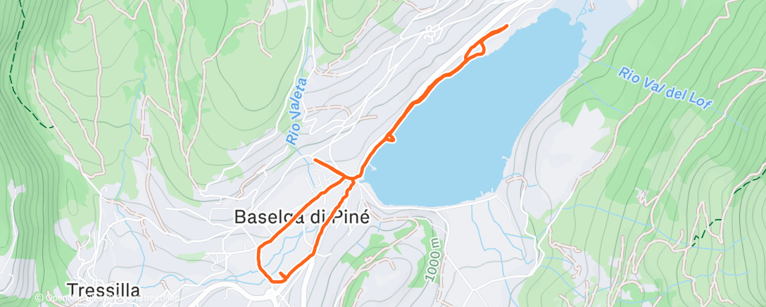 Map of the activity, Corsa pomeridiana