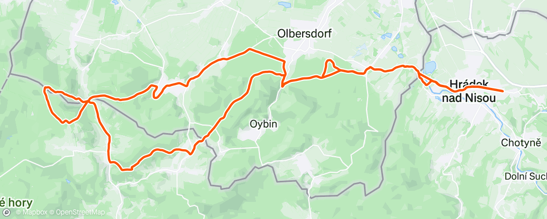 Map of the activity, Evening Mountain Bike Ride