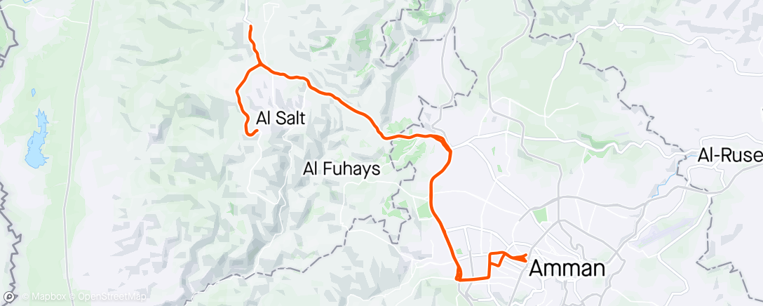 Map of the activity, Up the hills to Salt and back down with Petra CC.
