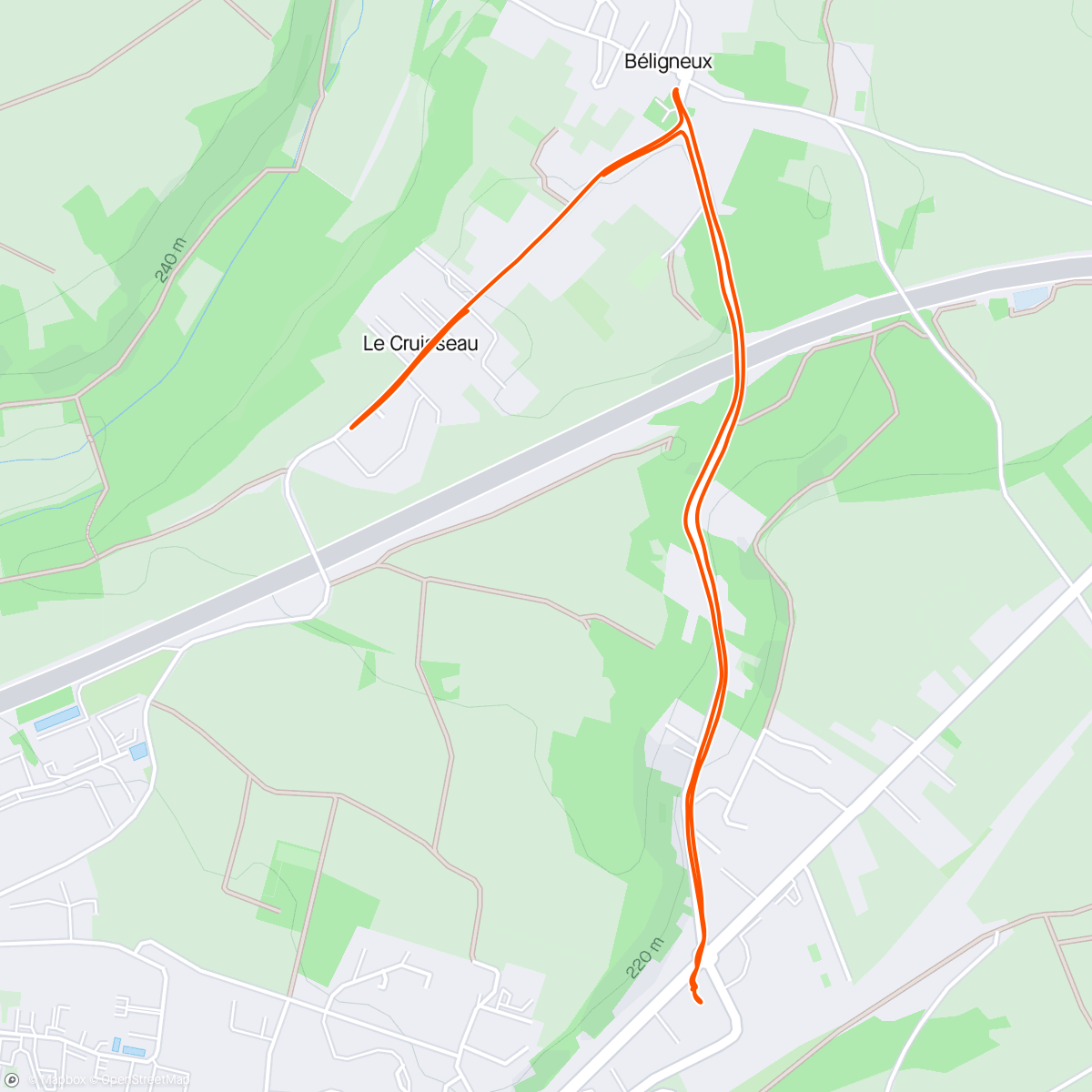 Map of the activity, Sortie🏃‍♂️ +  🚵