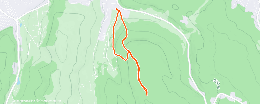 Map of the activity, Afternoon Hike