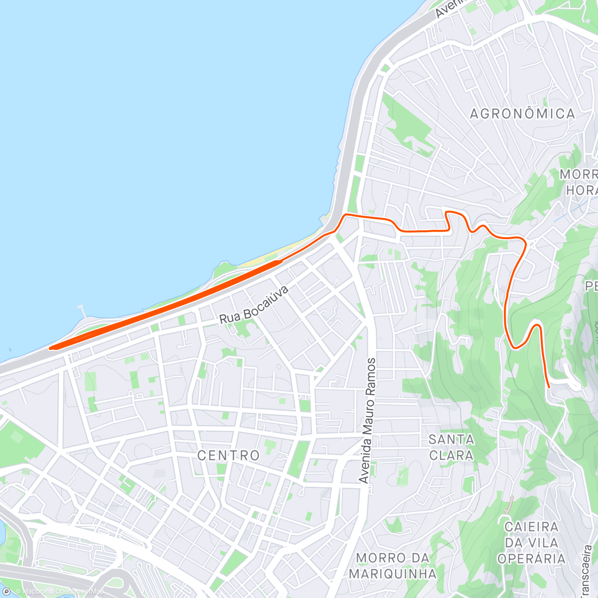 Map of the activity, 34° Prova Ciclistica Subida Morro da Cruz Florianópolis.