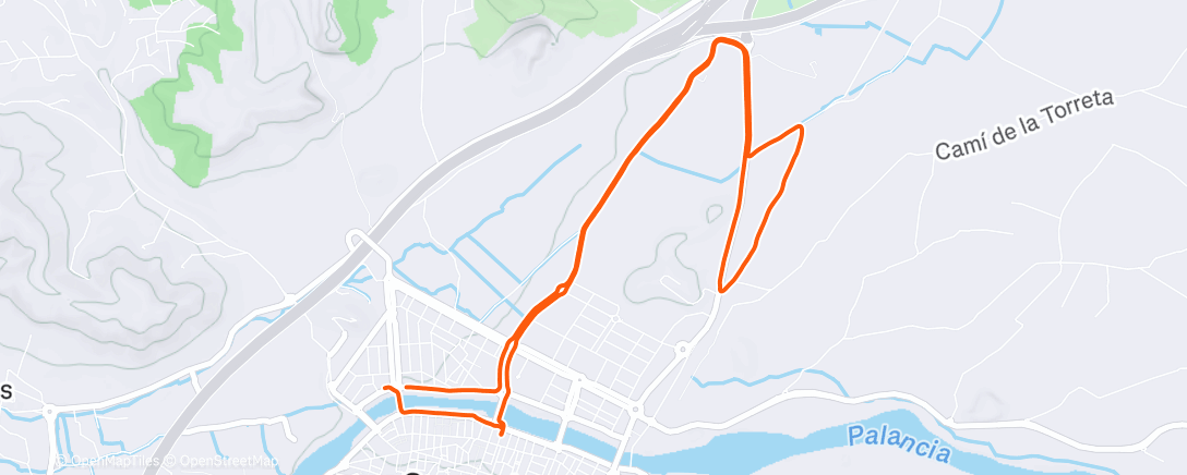 Map of the activity, Carrera de mañana