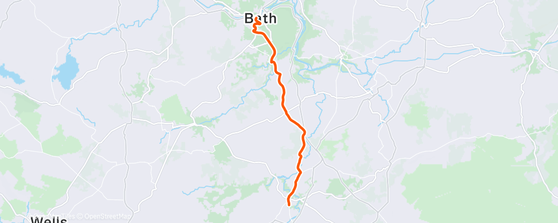 Map of the activity, Cycling