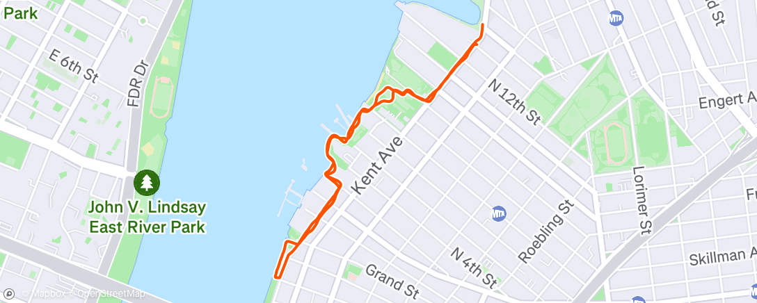 Map of the activity, Gym jog