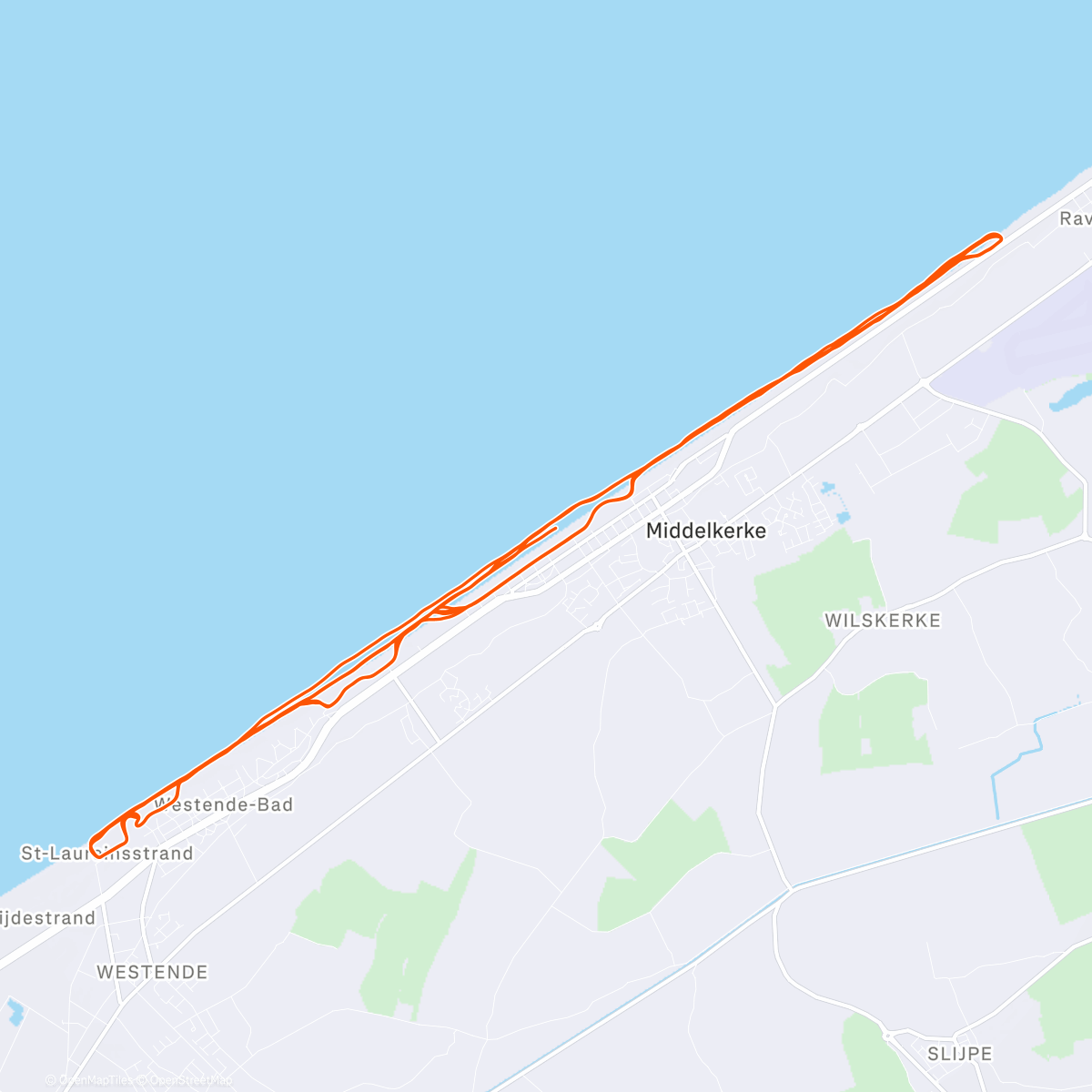Map of the activity, BK Beachrace