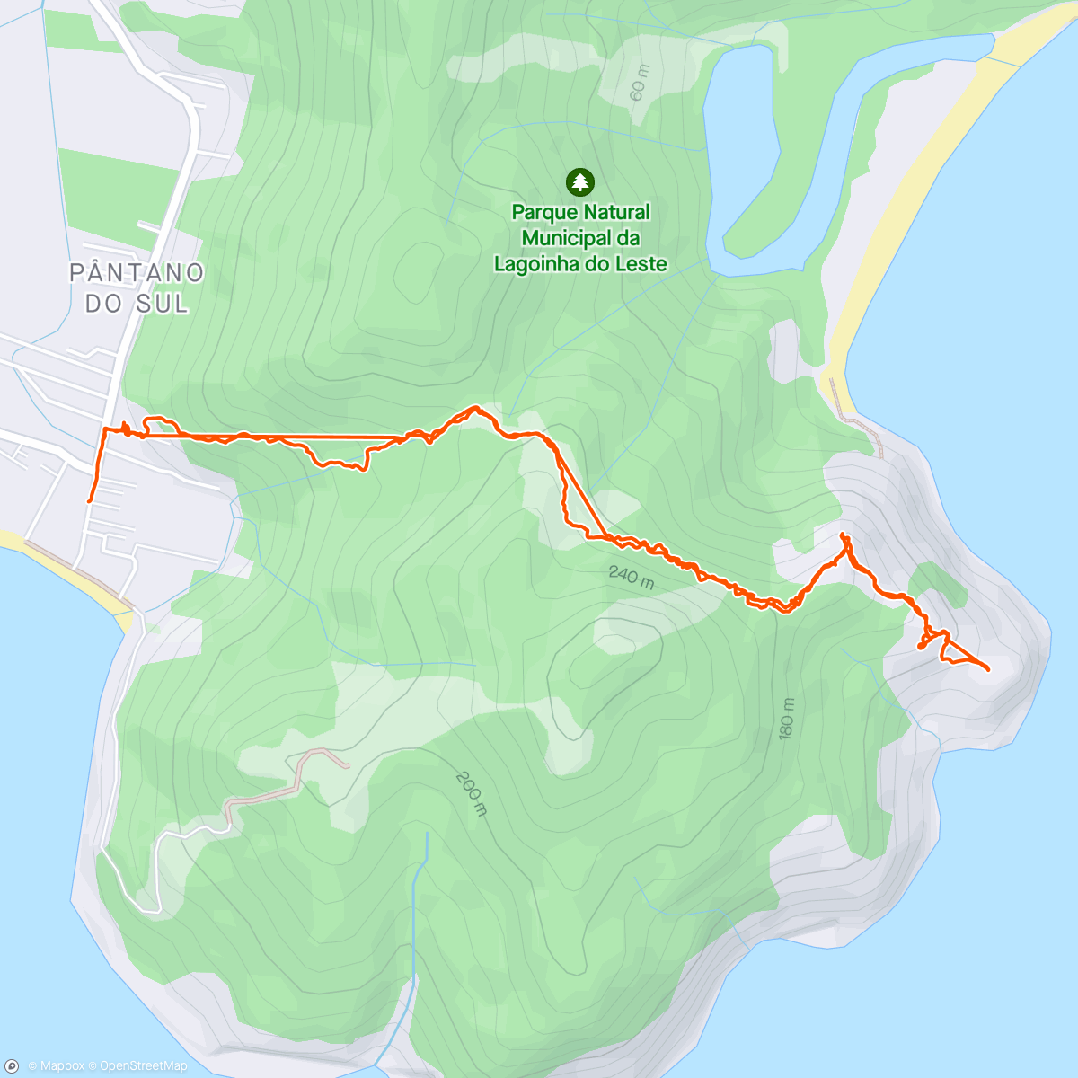 Map of the activity, Trilha Ponta da Felicidade / Lagoinha do Leste / Florianópolis-SC