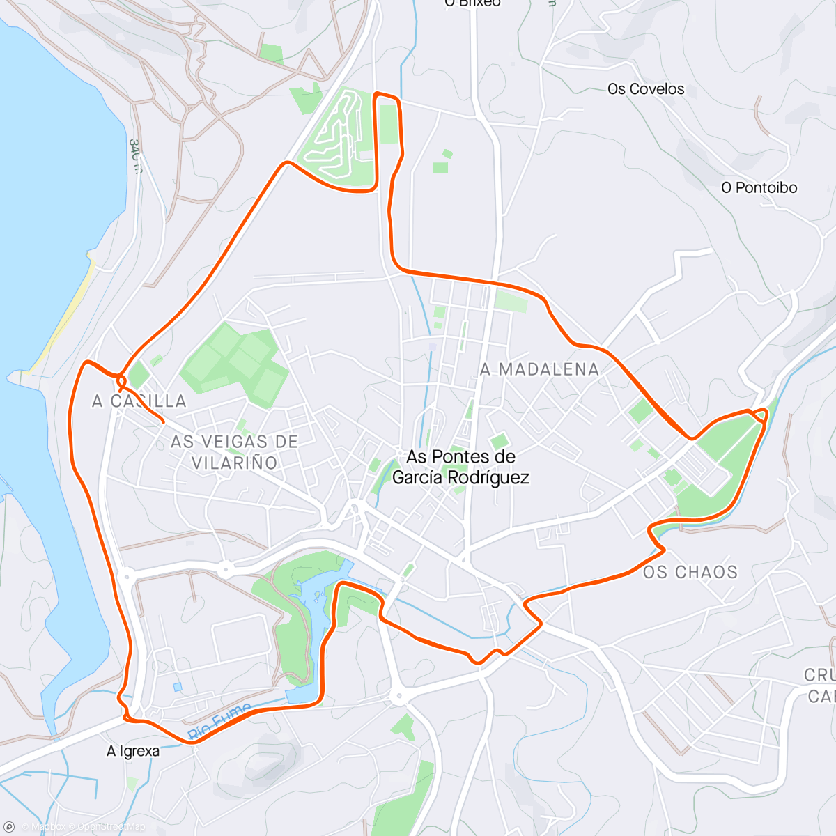 Map of the activity, Urban Gravel
