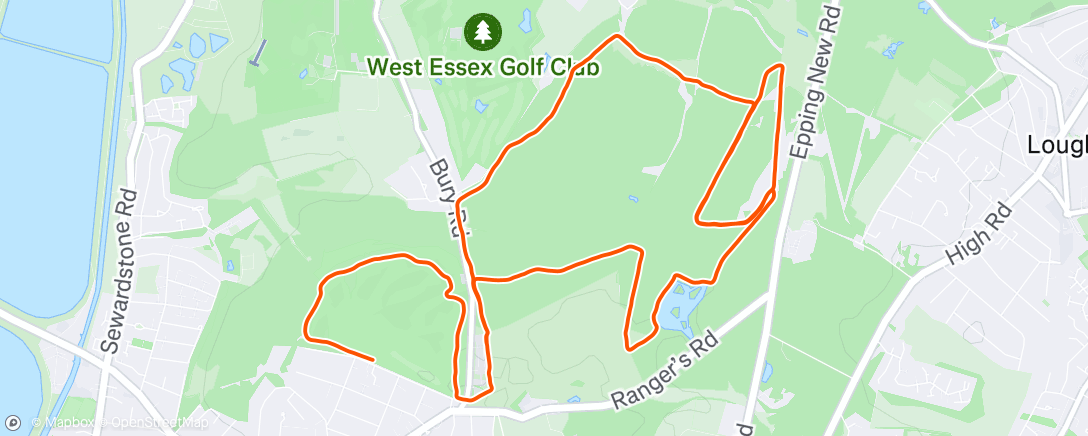 Map of the activity, Lunch Run