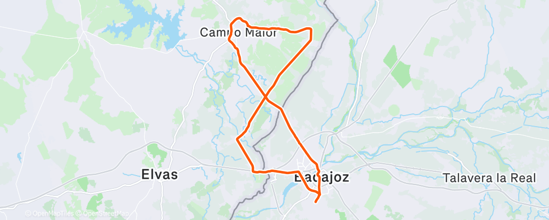 Map of the activity, Bicicleta por la tarde