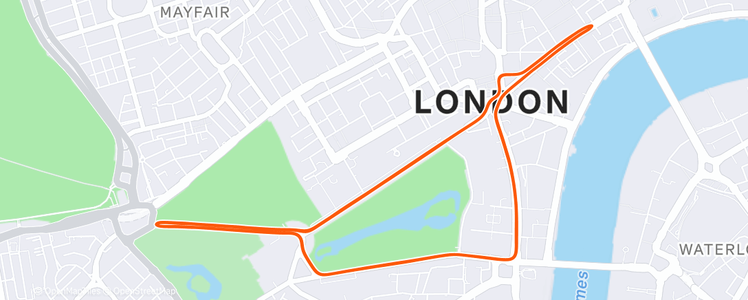 Map of the activity, Zwift - Classique in London