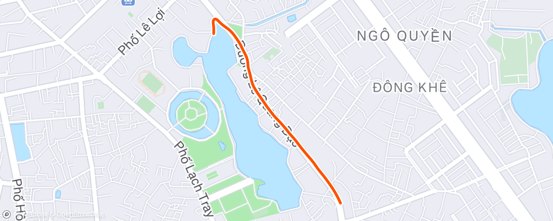 Map of the activity, Morning Run