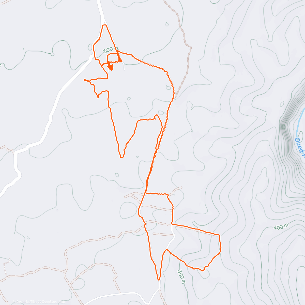 Map of the activity, Before the rain