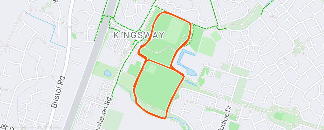 Карта физической активности (Kingsway Parkrun)