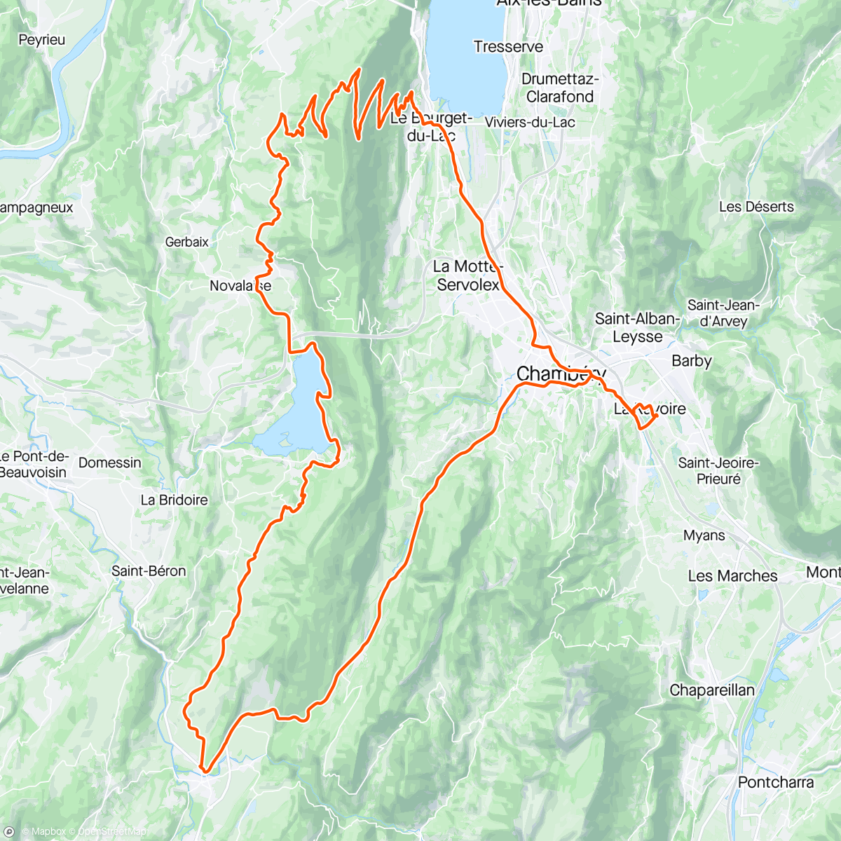 Map of the activity, Mont du Chat 🐱