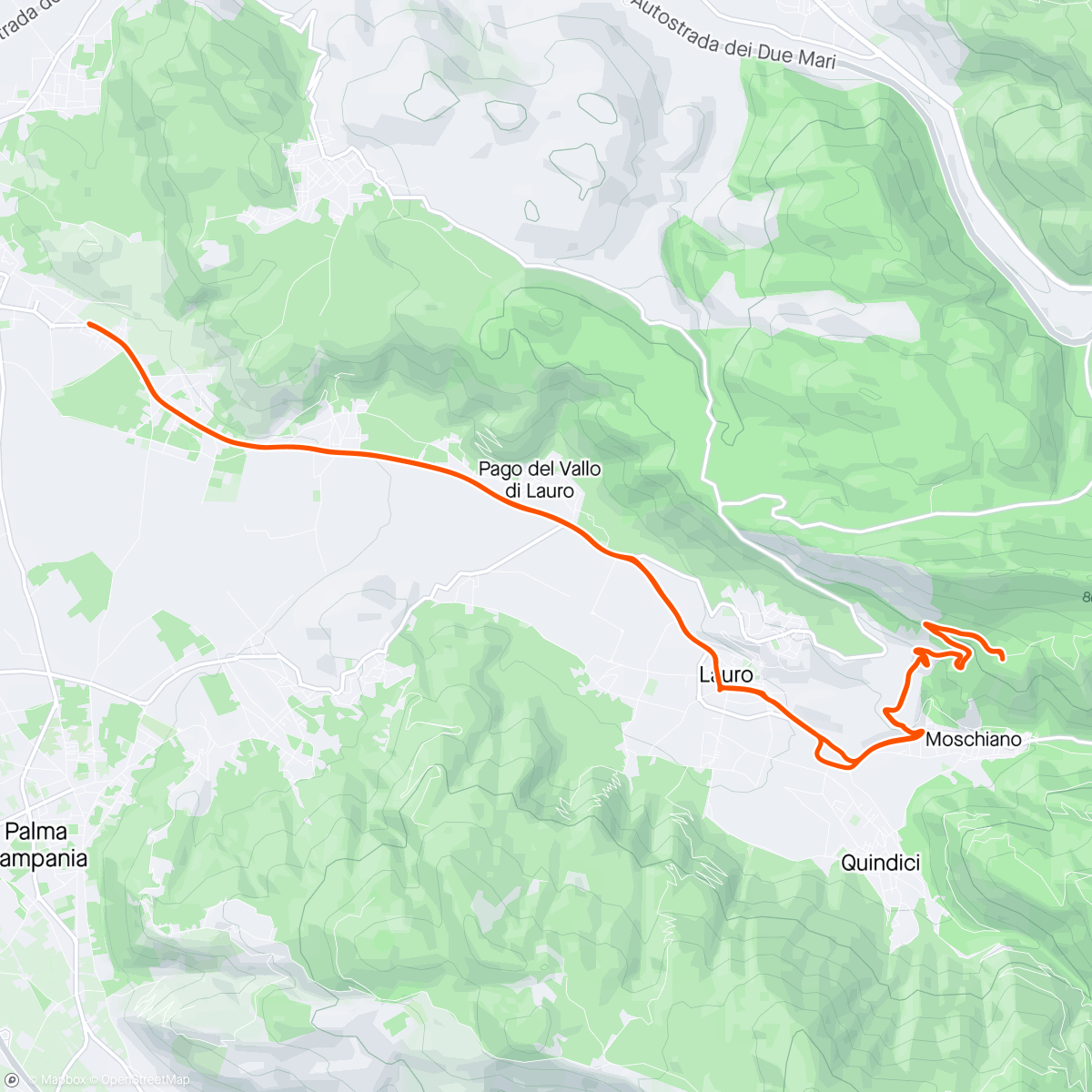 Map of the activity, Mountain bike per carità
