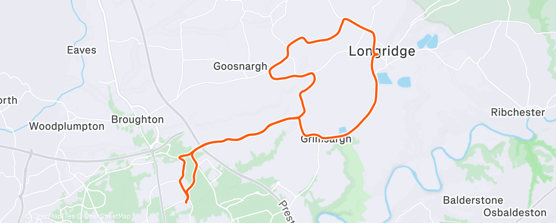 Map of the activity, Morning Ride