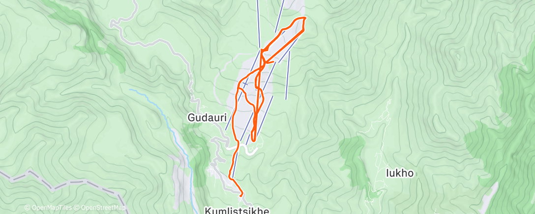 Map of the activity, Lunch Snowboard