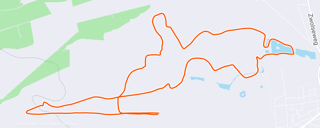 Map of the activity, Social run in Apeldoorn