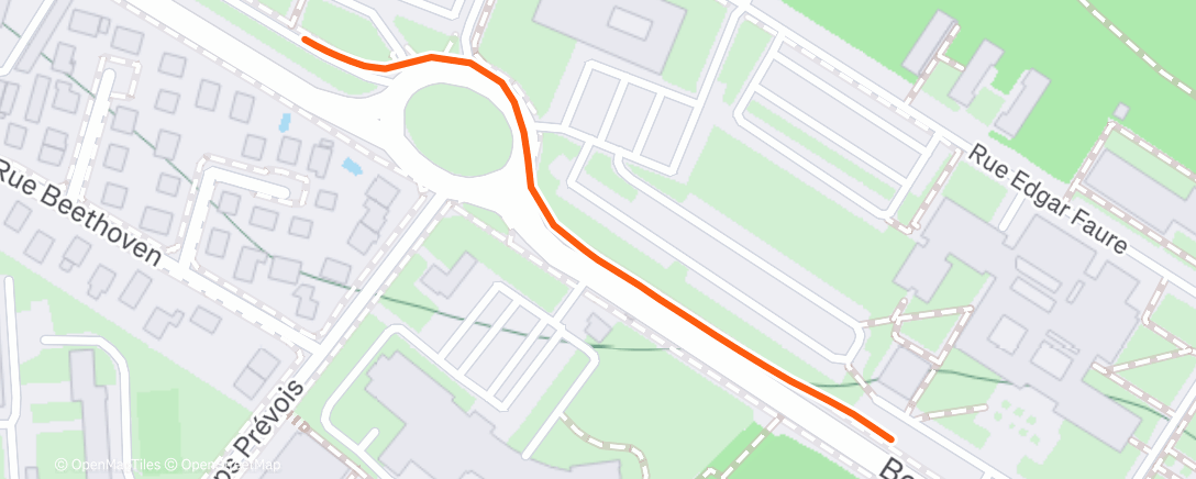 Map of the activity, Sortie vélo dans l'après-midi