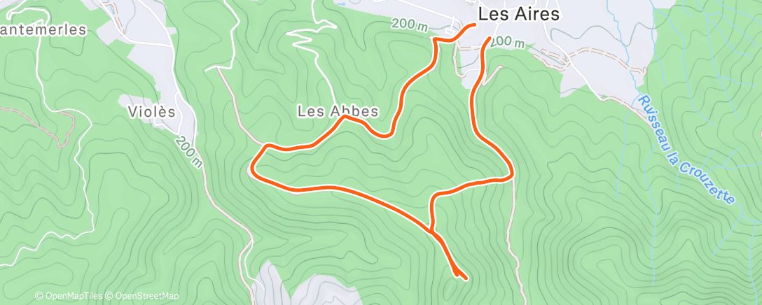 Map of the activity, Lunch Run