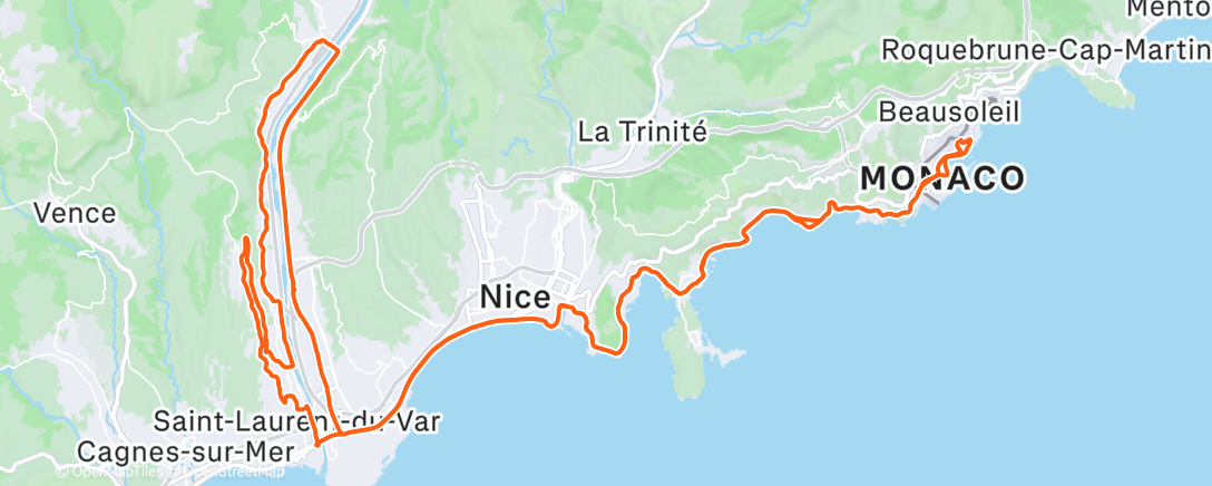 Mappa dell'attività Cycling