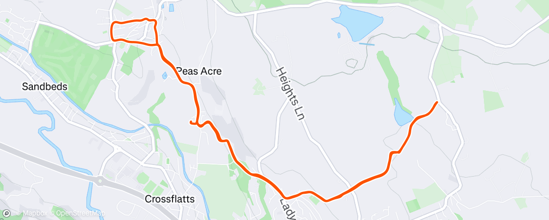 Map of the activity, Evening Run