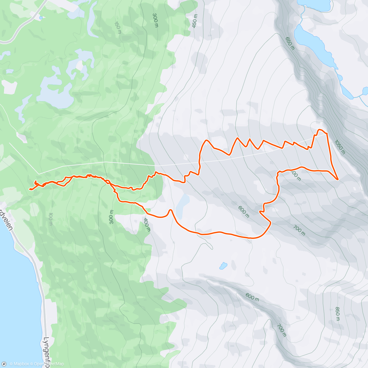 Map of the activity, Lyngen Lodge - Day 1