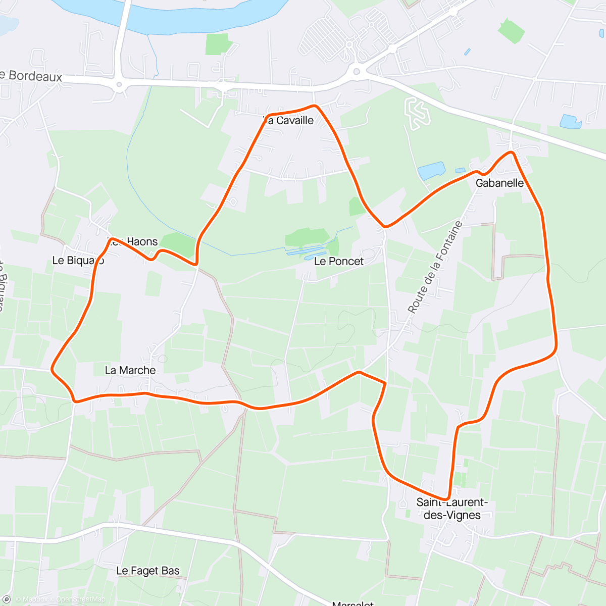 Mapa da atividade, Course à pied dans l'après-midi 🏊🏼‍♂️