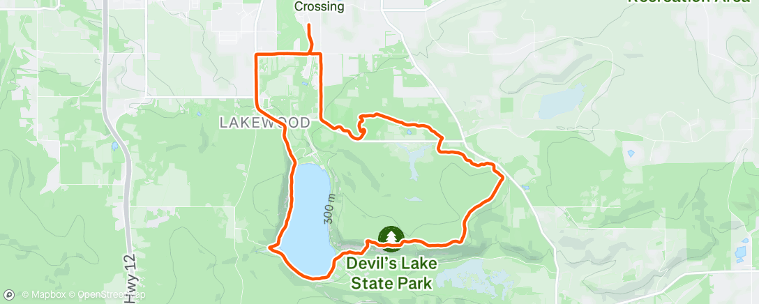 Map of the activity, Morning Hike
