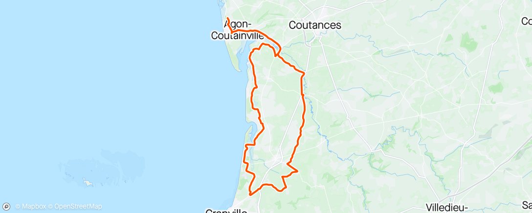 Mapa da atividade, Route avec Ren Guigui et fred