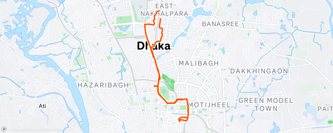 Map of the activity, Afternoon Ride