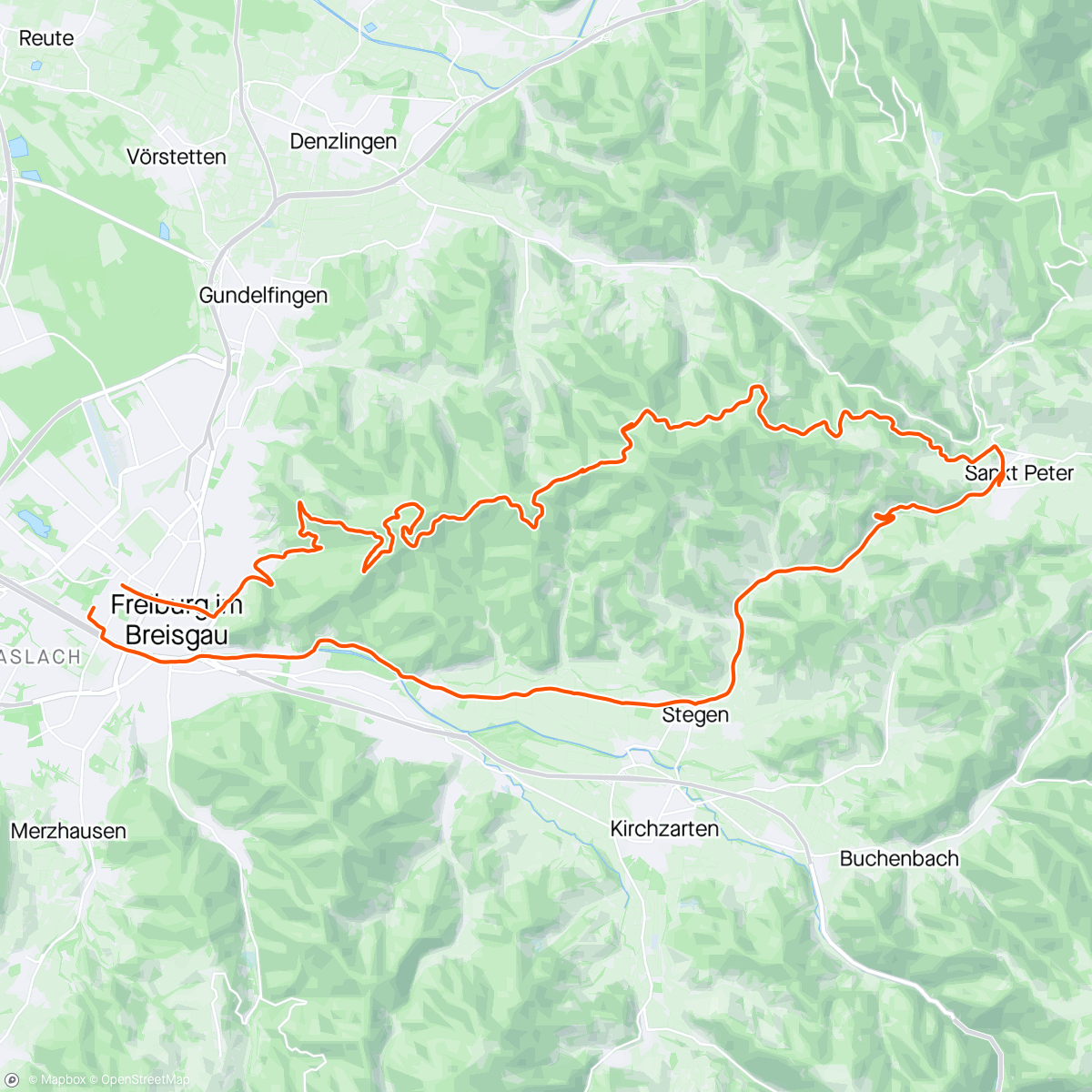 Carte de l'activité Gravelei über den Roßkopf nach St. Peter