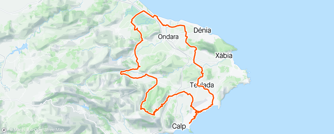 Map of the activity, Calpe-dag 5🌧☁️🌧