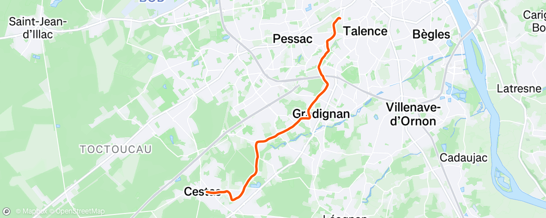 Map of the activity, Morning Ride