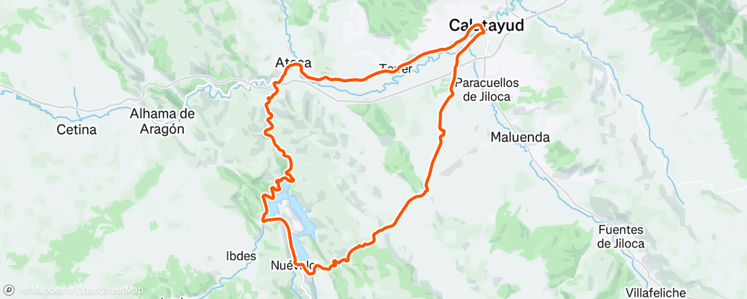 Map of the activity, Bicicleta por la tarde
